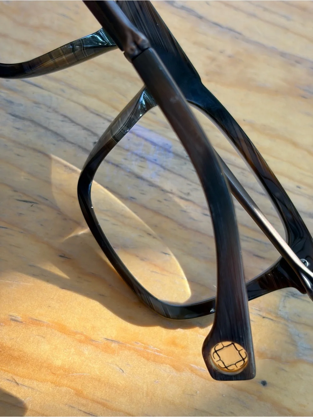 BLAKE KUWAHARA Brushed Brown Horn Eyeglasses Made in Japan BK1014 52-22